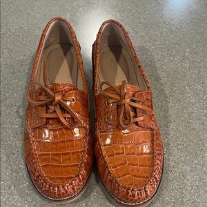 Giani Bernini Brown Croc-Embossed Loafers